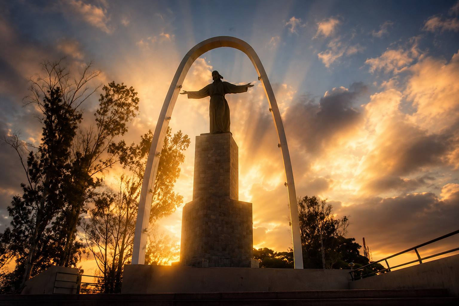 Mirador de la Loma de San Juan en Tarija al atardecer con luz dorada